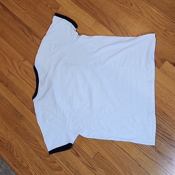 On Fire Anime Angel Plus Size White Ringer T-Shirt - Picture 7 of 10